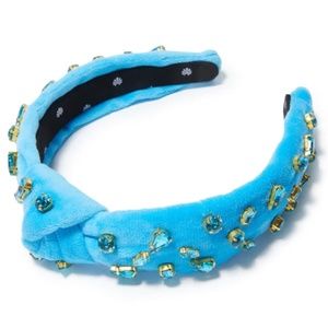 Lele sadoughi velvet slim knotted jeweled candy crystal headband nwt